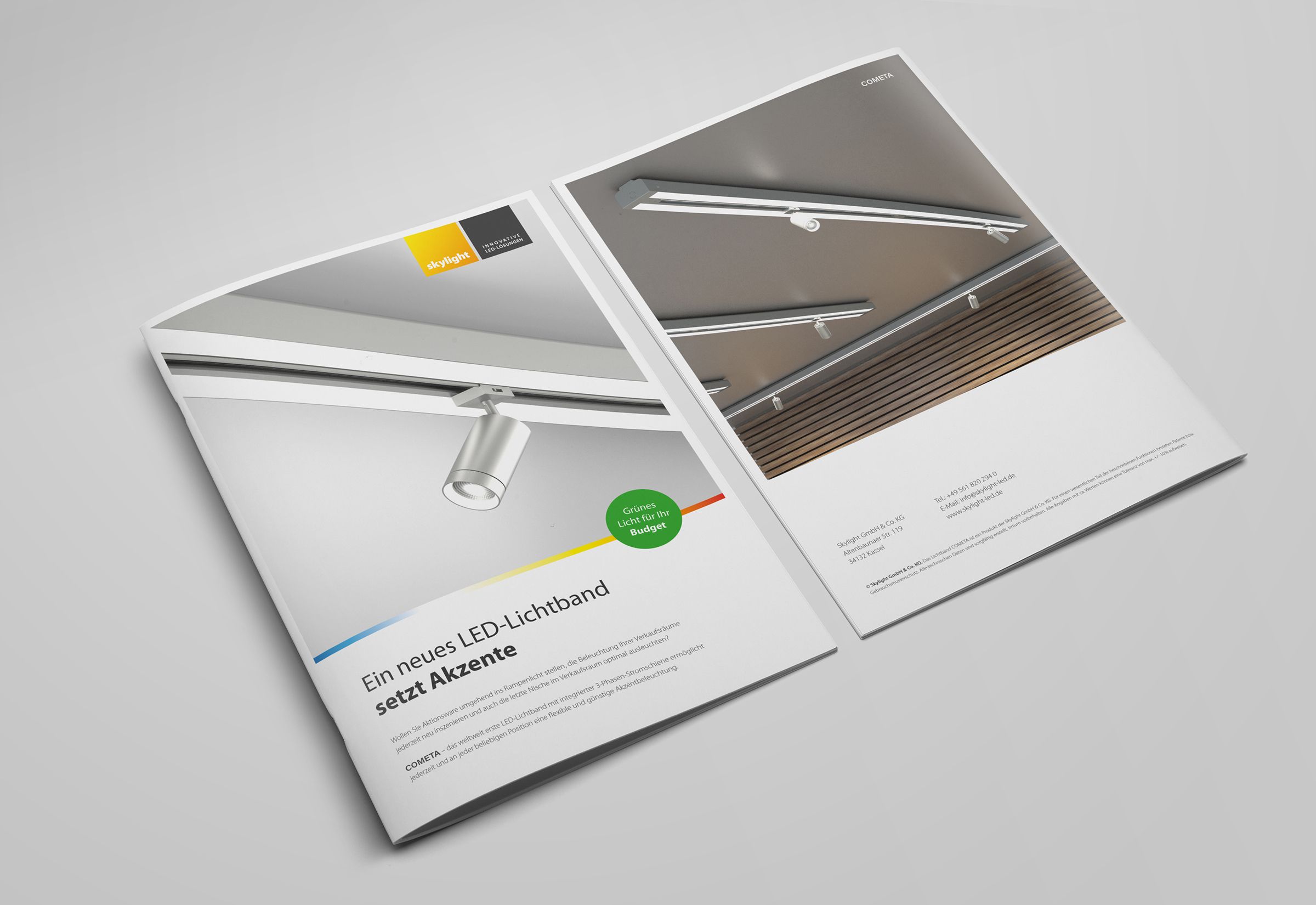 3D Visualisierung, Skylight LED Leuchte Produktrenderings