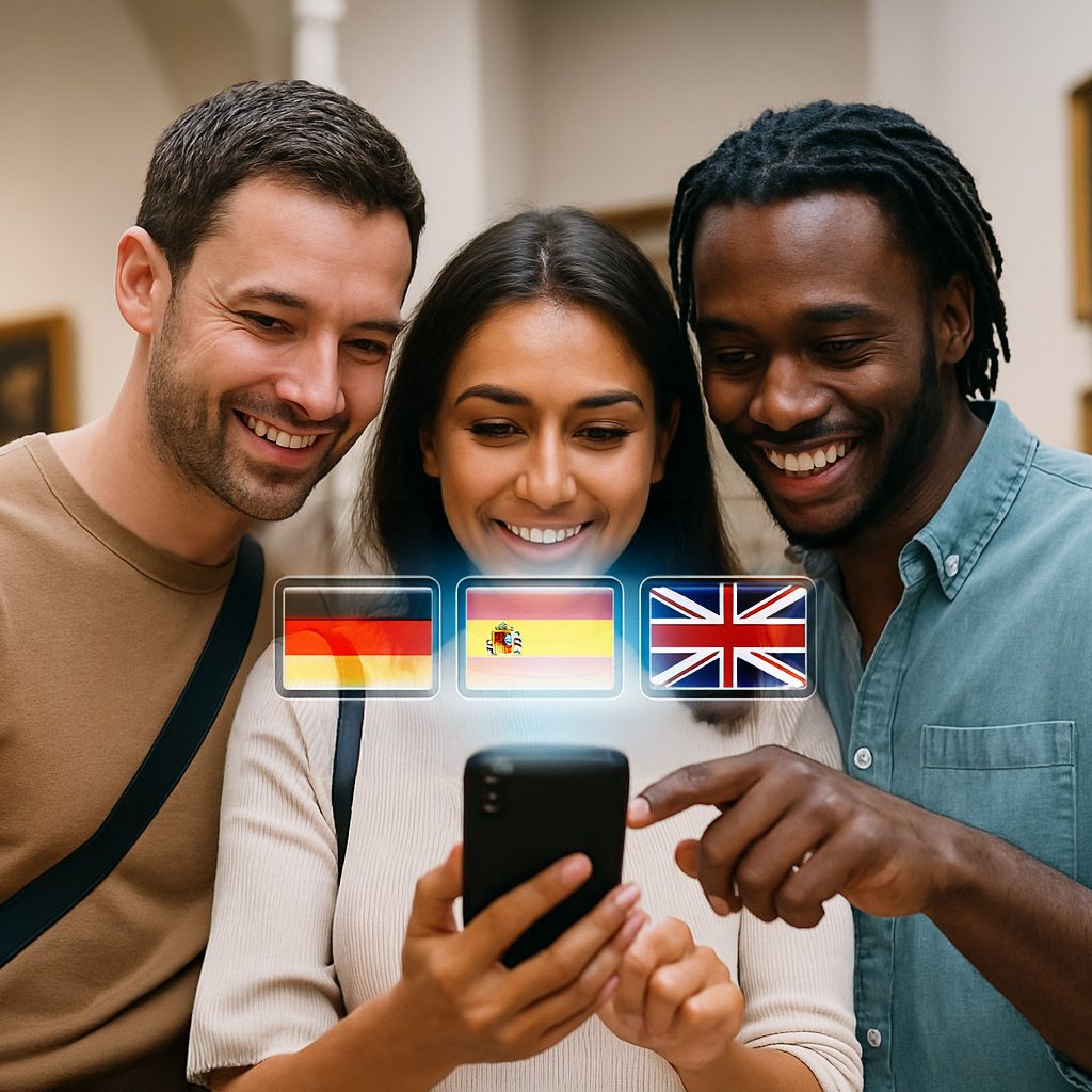 Multimediatour Anwendung im Museum, Sprachwahl