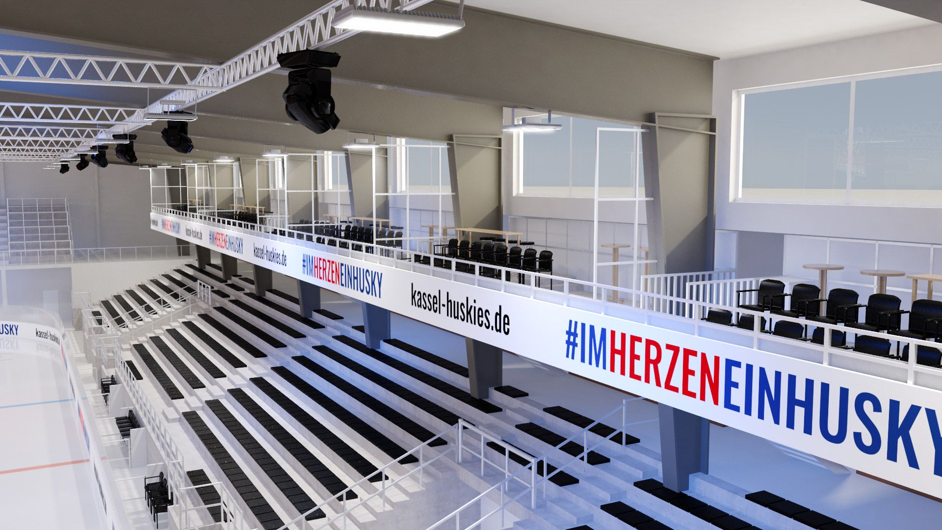 Kassel Huskies Multifunktionsarena 3D Visualisierung