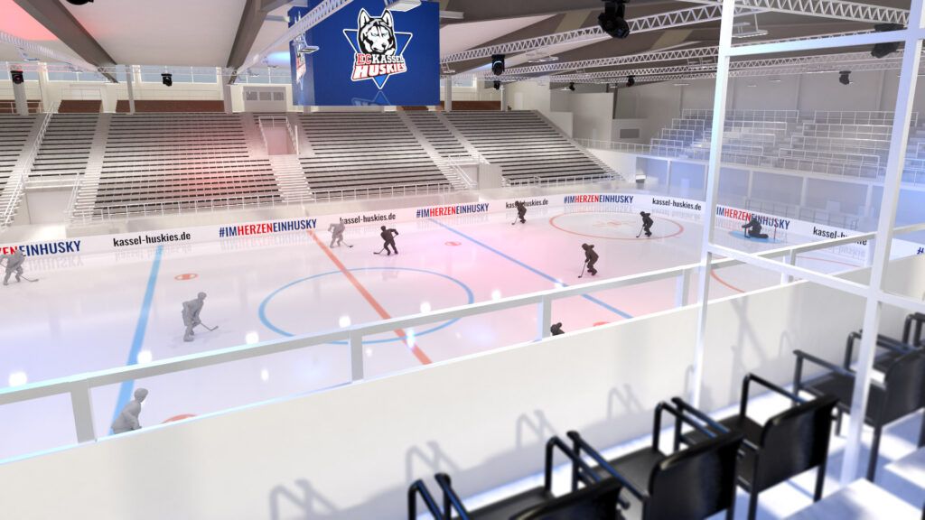 Kassel Huskies Multifunktionsarena 3D Visualisierung