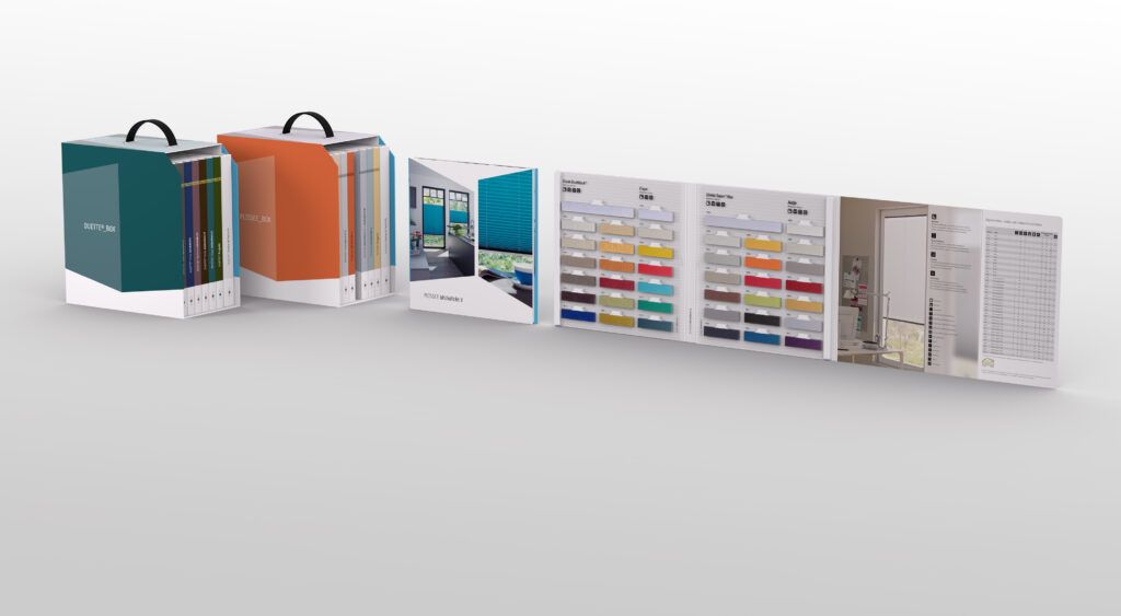 3D Visualisierungen von Mustermappen für Hunter Douglas
