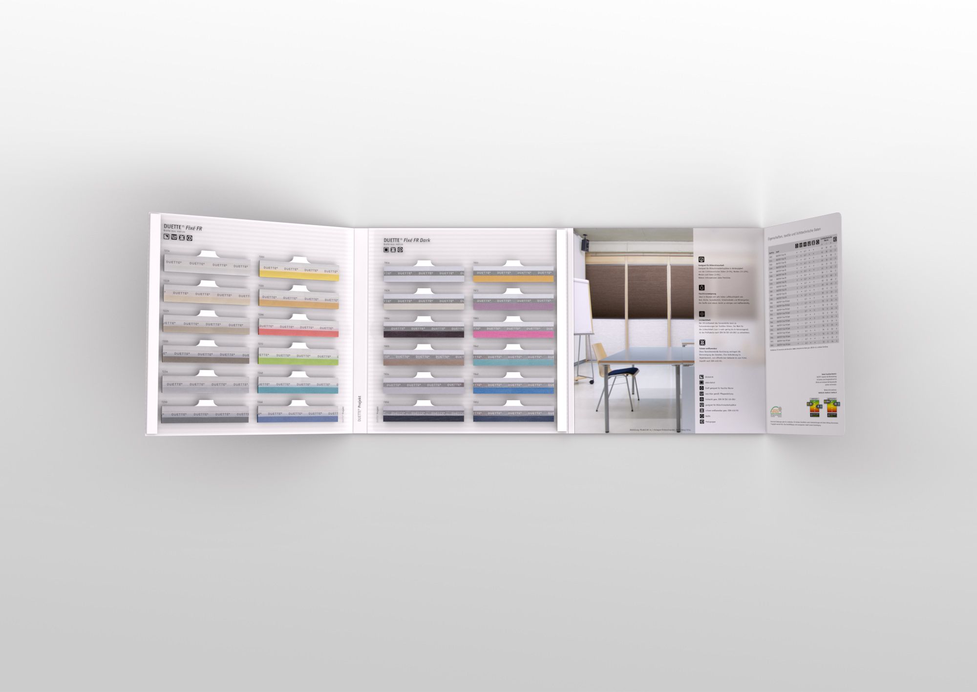 3D Visualisierungen von Mustermappen für Hunter Douglas