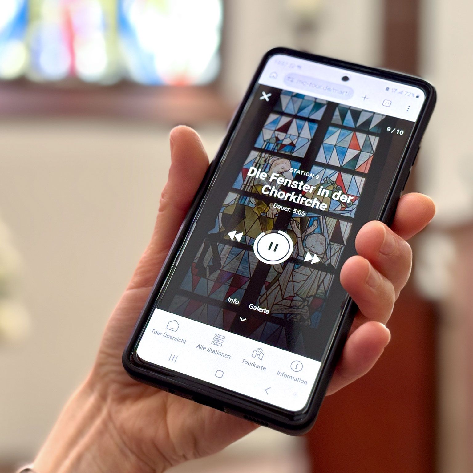 Multimediaguide auf Smartphone