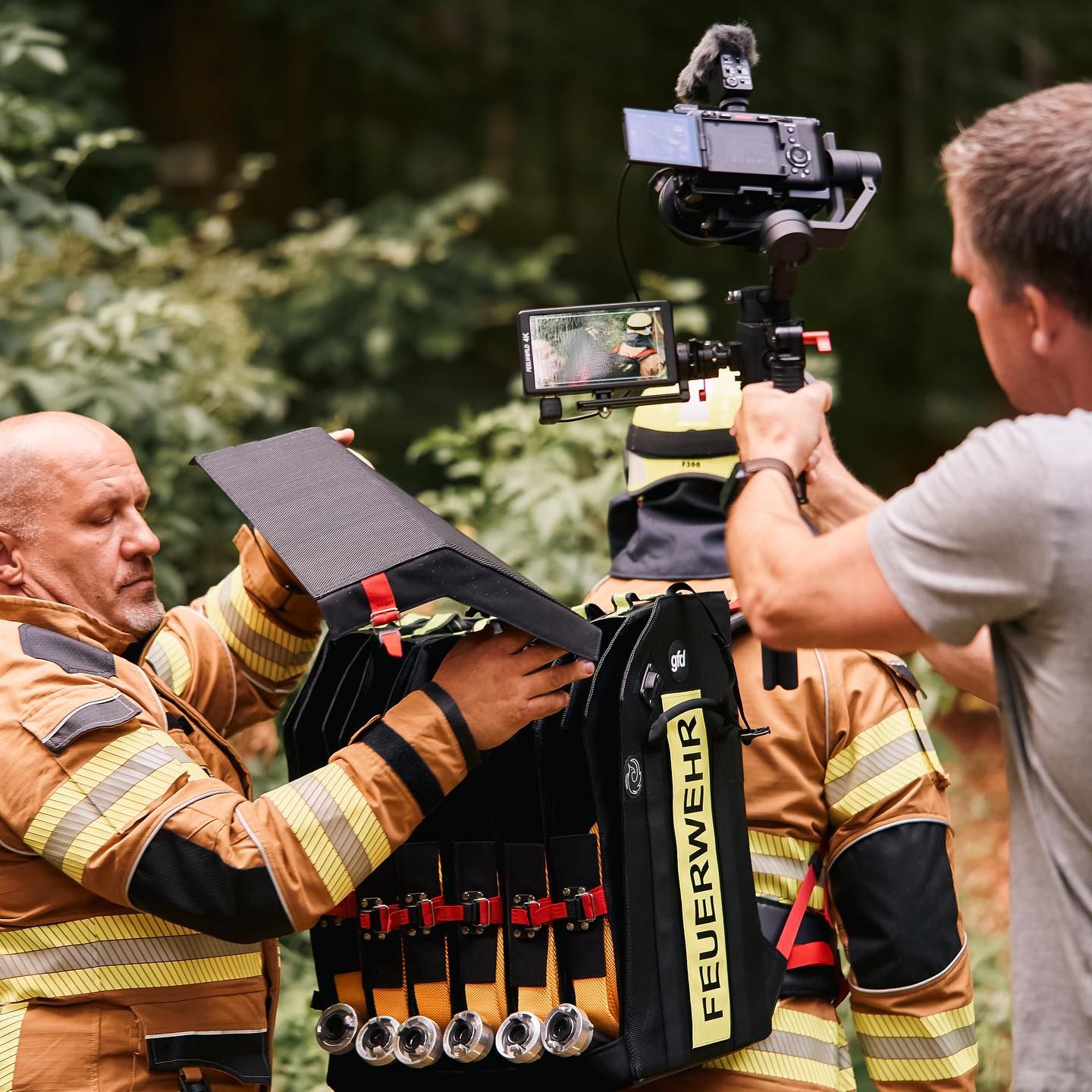 Professionelle Dreharbeiten mit Gimbal und Profikamera