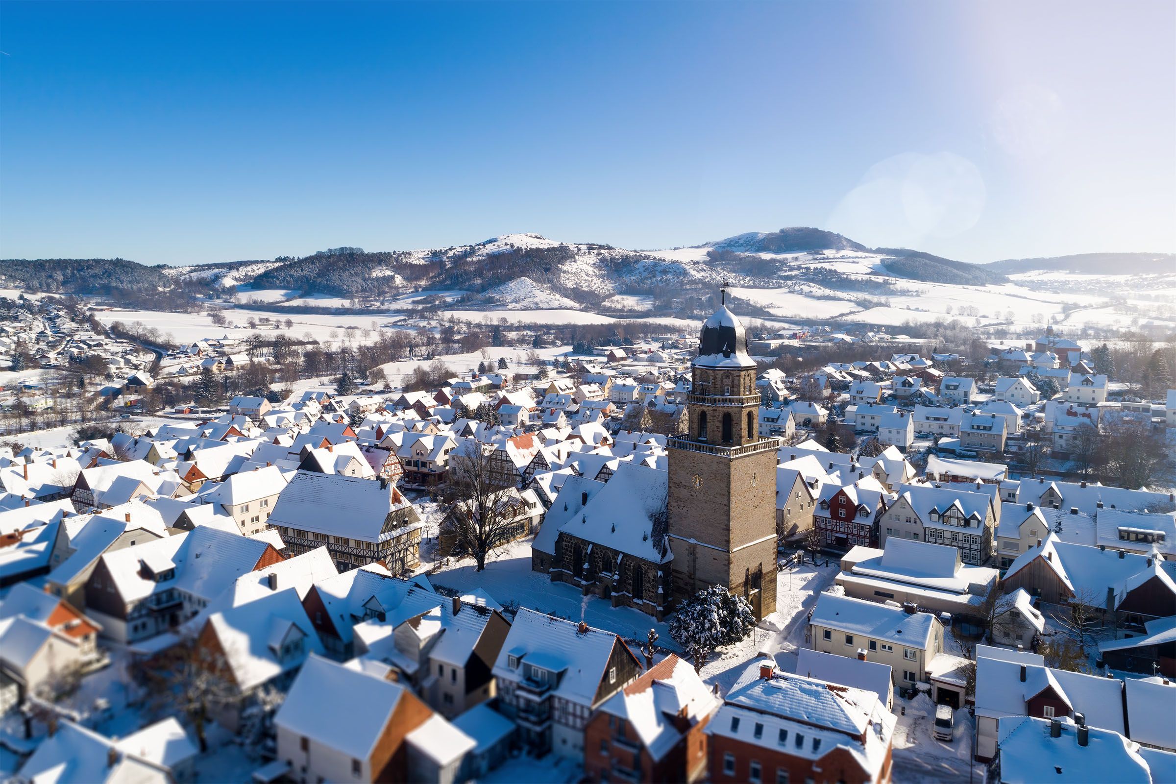 Stadt Zierenberg – Winterliche Luftaufnahmen